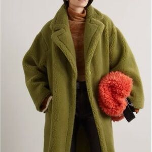 Stand Studio Olive Green Oversized Women's Long Coat- Small